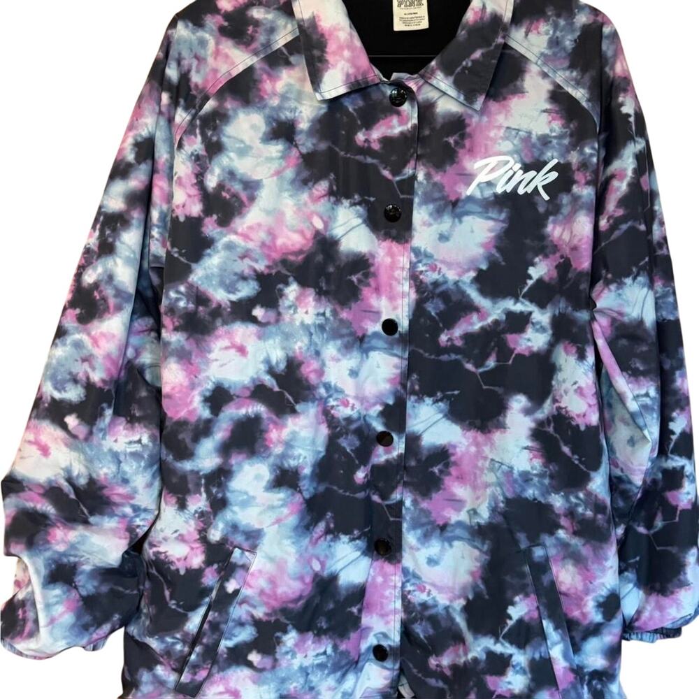 PINK Victoria's Secret Tie Dye Anorak Jacket Medium - Picture 6 of 8